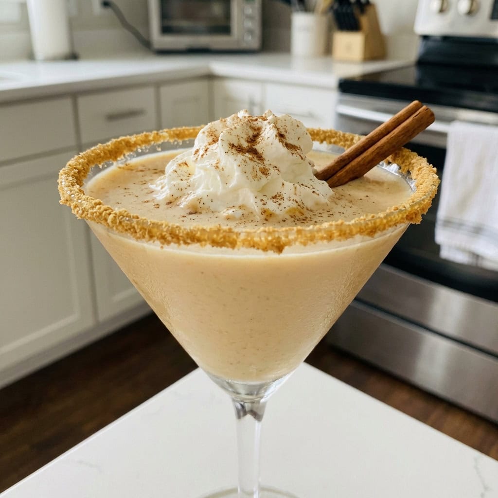 Spiced Pumpkin Rum Martini Cocktail Recipe