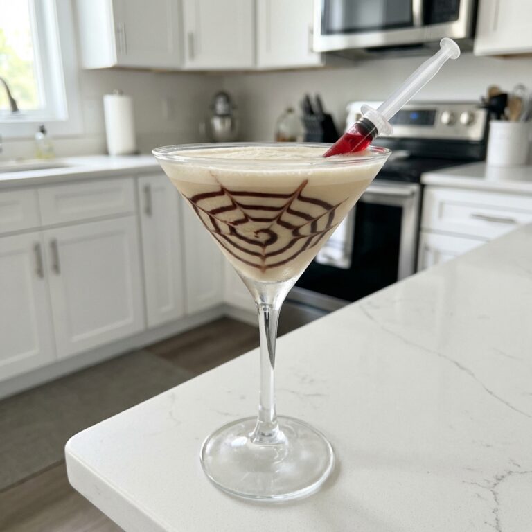 Spider’s Web Gin Fizz with Syringe Cocktail Recipe