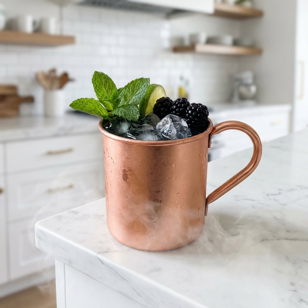 Spooky Black Moscow Mule Cocktail Recipe