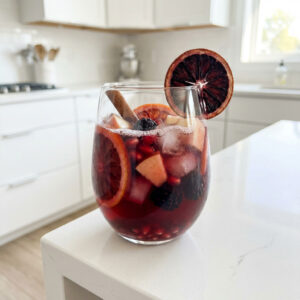 Spooky Blood Red Sangria Cocktail Recipe