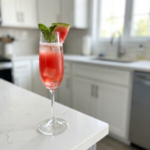 Watermelon and Mint Prosecco Cocktail Recipe
