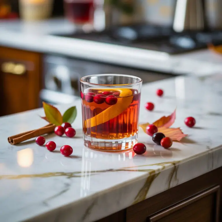 Autumn Cranberry Old Fashioned Cocktail Recipe