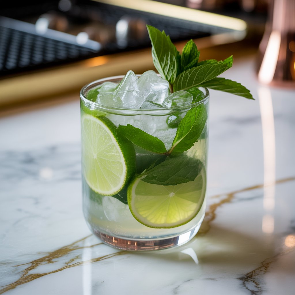 Ghostly Mojito with Rum Cocktail Recipe