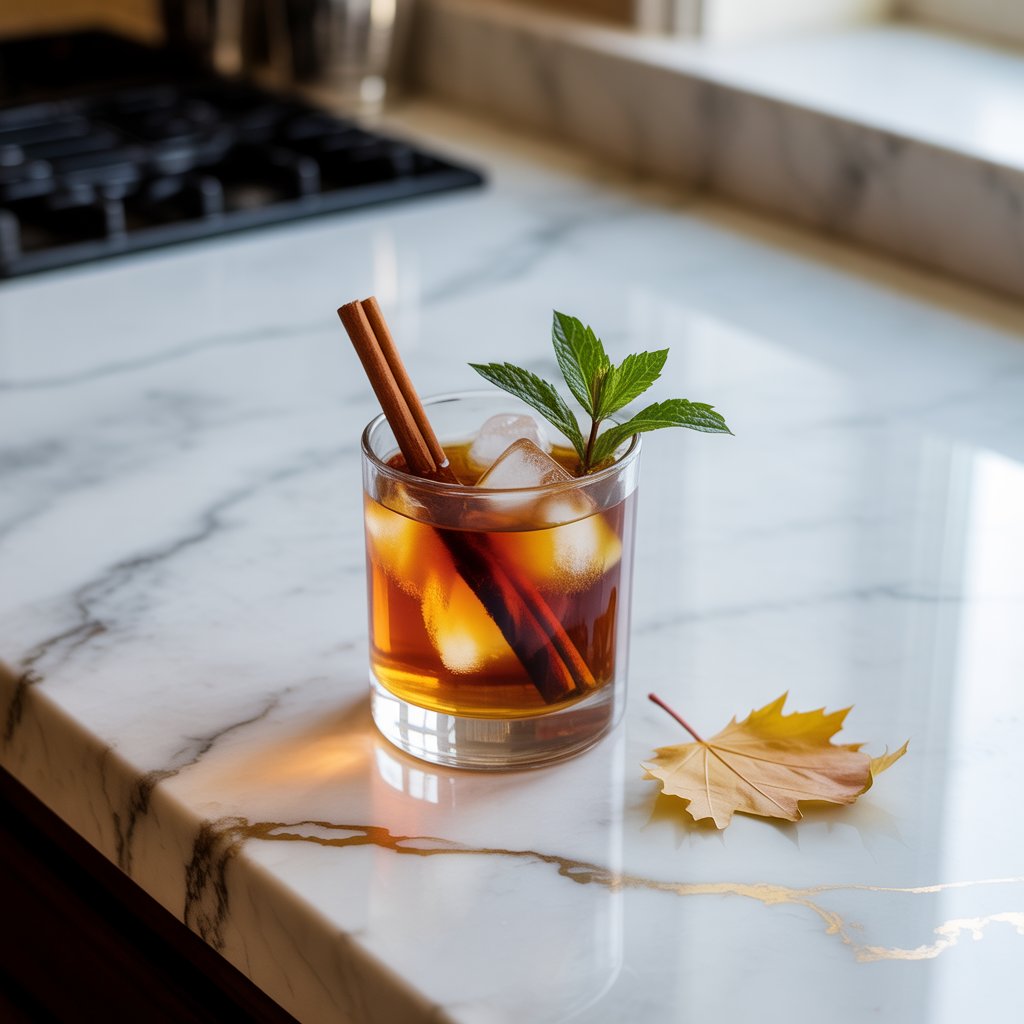 Maple Cinnamon Whiskey Smash Cocktail Recipe