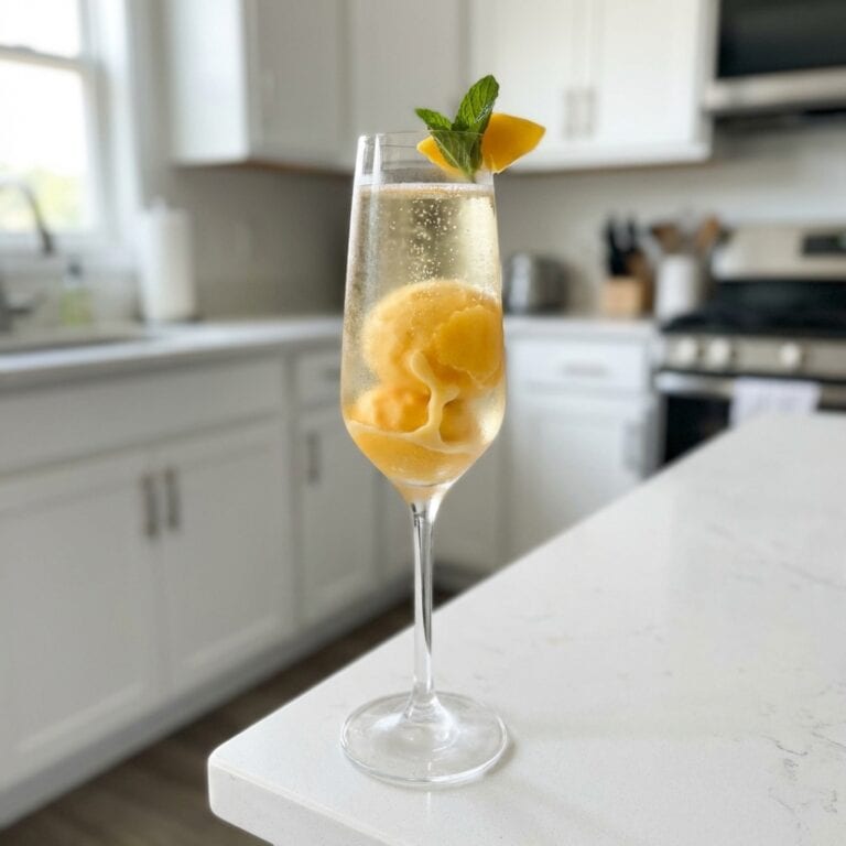 Prosecco with Mango Sorbet Cocktail Recipe