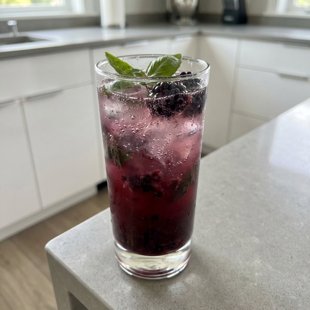 Blackberry Basil Blast Mocktail Recipe