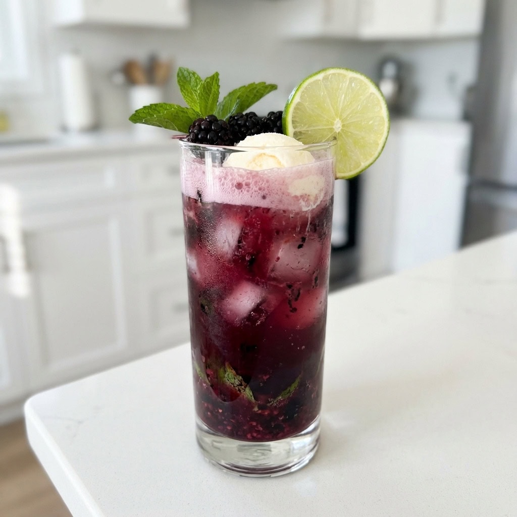 Blackberry Spider Soda Mocktail Recipe