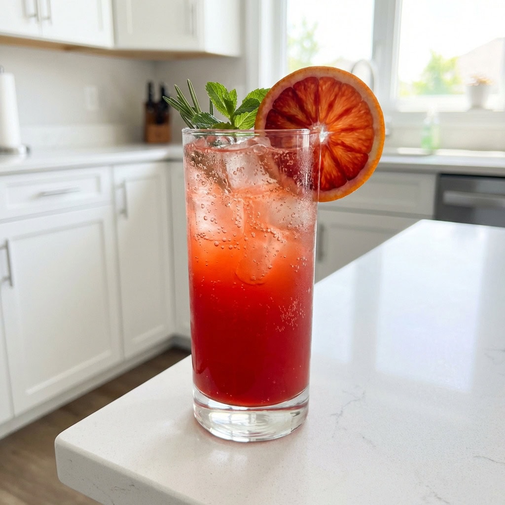 Bloody Orange Soda Punch Mocktail Recipe
