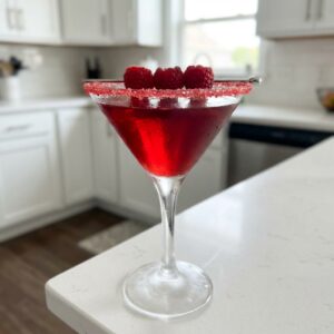 Bloody Vampire Martini with Raspberry Liqueur Cocktail Recipe