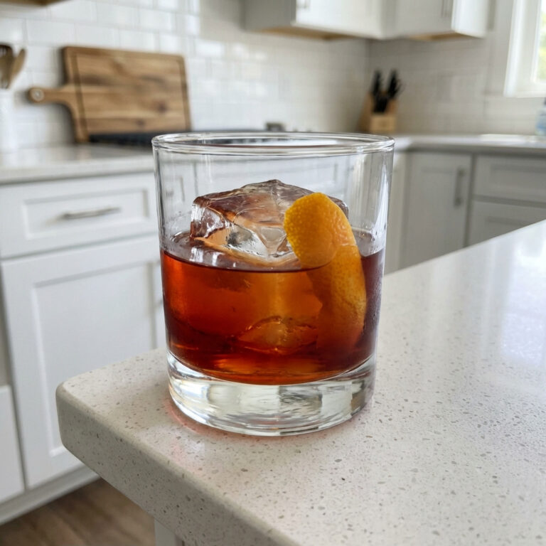 Bourbon Barrel Aged Gin Negroni Cocktail Recipe