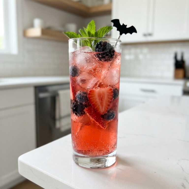 Bubbly Bat Berry Punch Mocktail Recipe