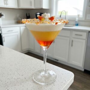 Candy Corn Layered Drink Mocktail Recipe