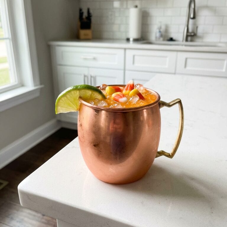 Candy Corn Mule Cocktail Recipe (3-Ingredient Only)