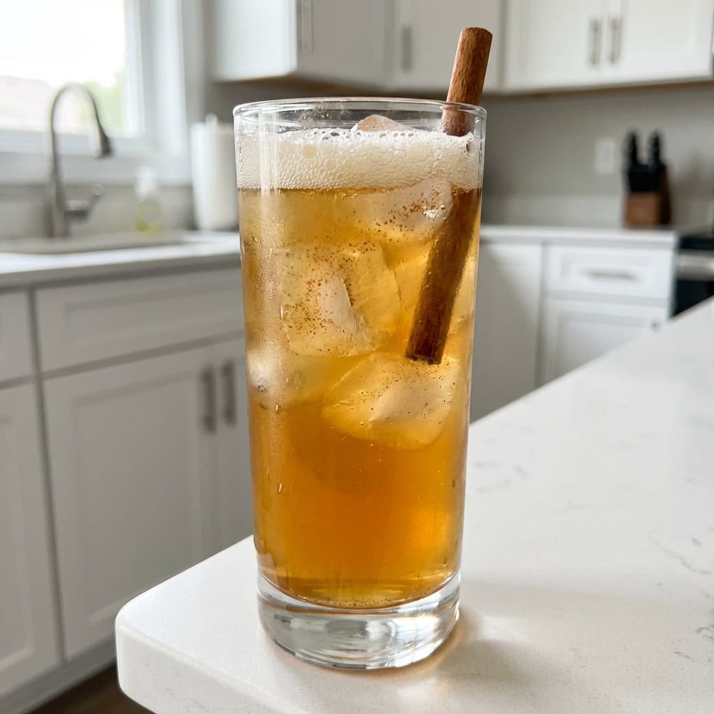 Cider with Cinnamon Stick Mocktail Recipe