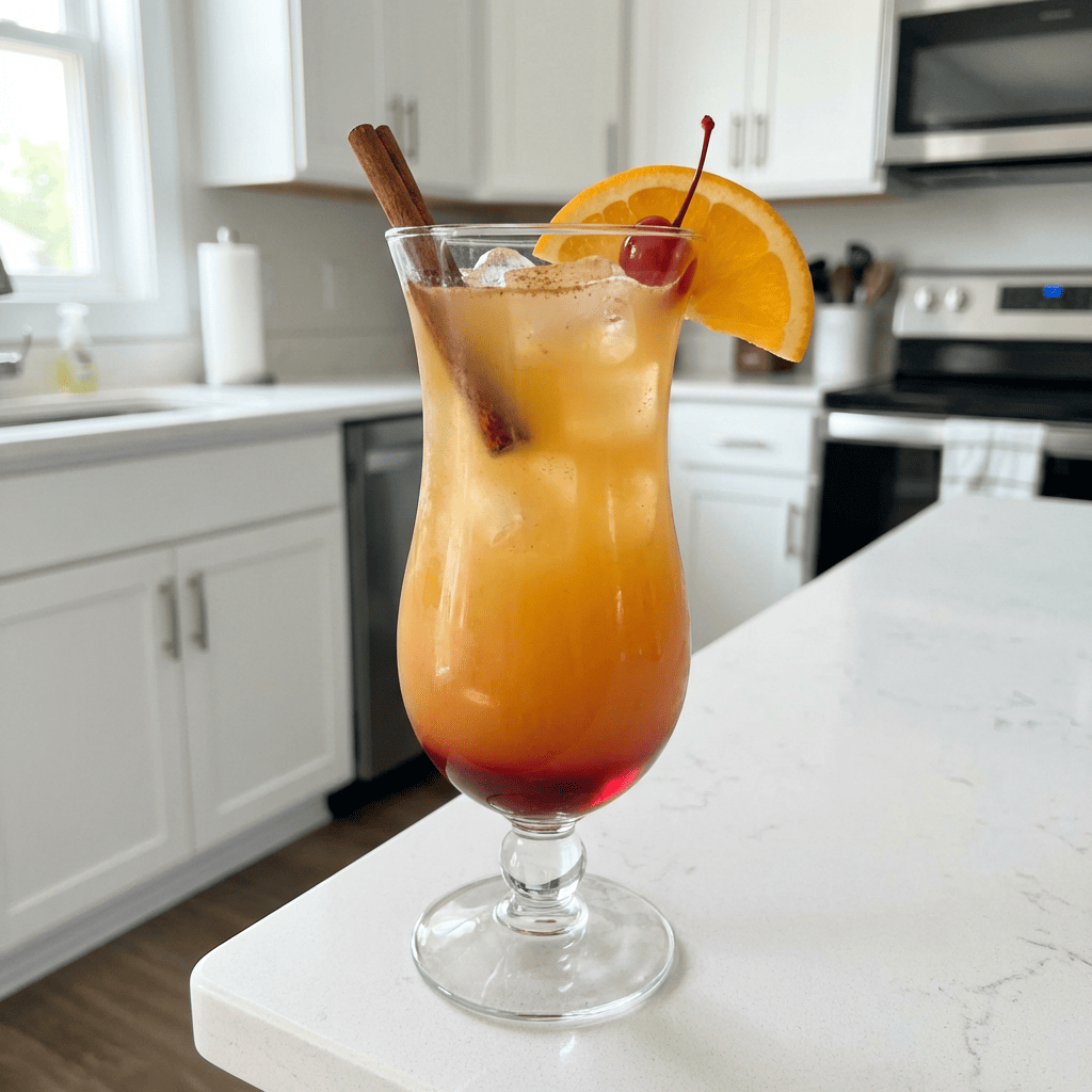 Cinnamon Vanilla Rum Punch Cocktail Recipe