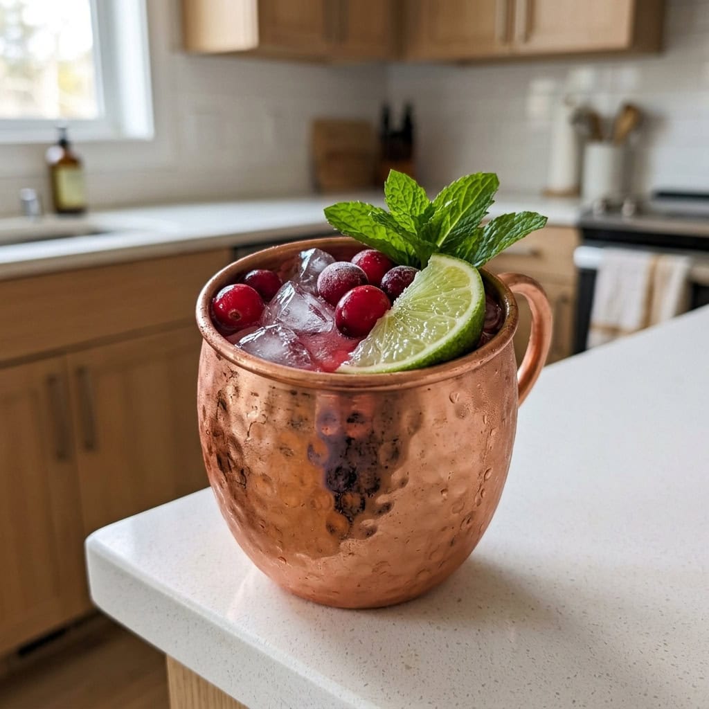 Classic Thanksgiving Mule with Cranberry Juice Cocktail Recipe