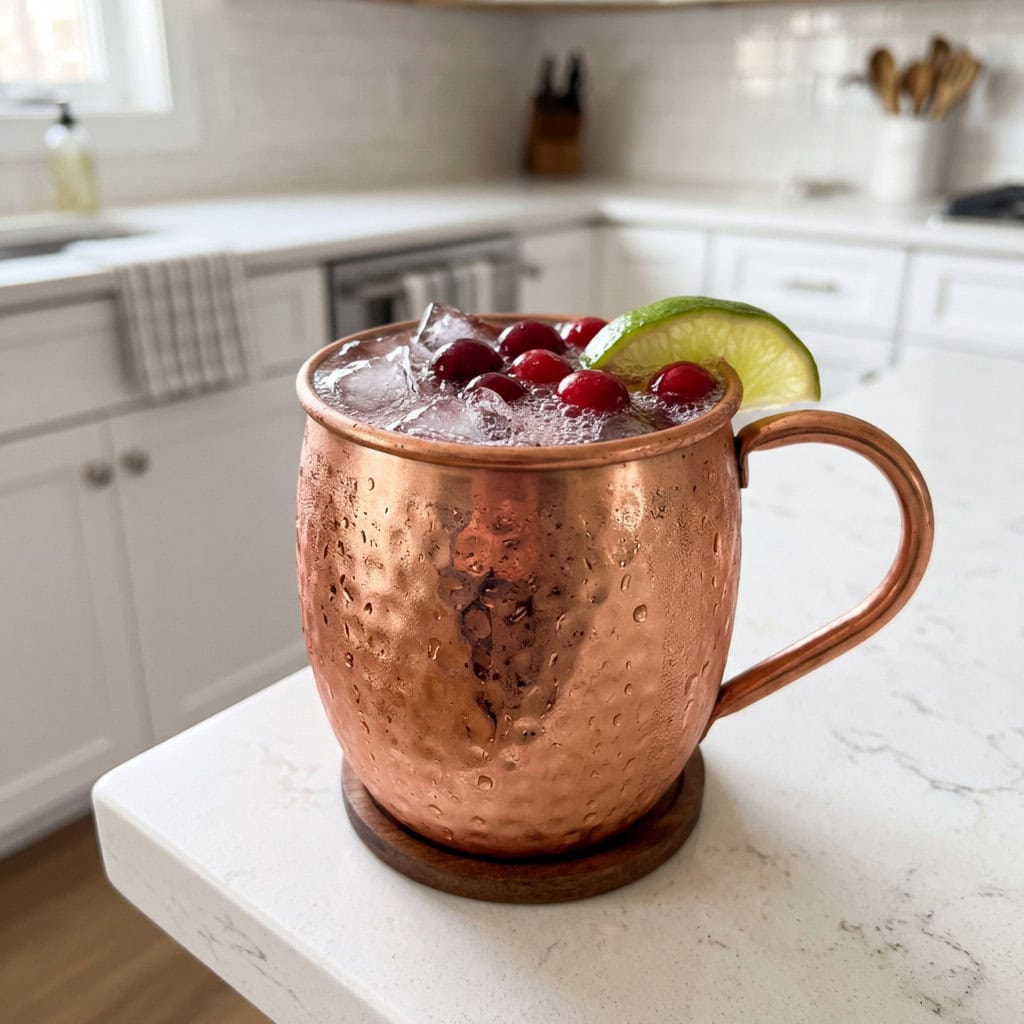 Cranberry Bourbon Mule Cocktail Recipe