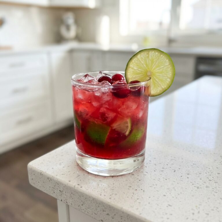 Cranberry Caipirinha Cocktail Recipe (3-Ingredient Only)