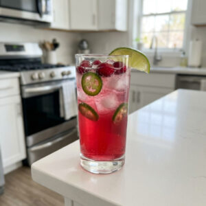 Cranberry Jalapeno Tequila Collins Cocktail Recipe