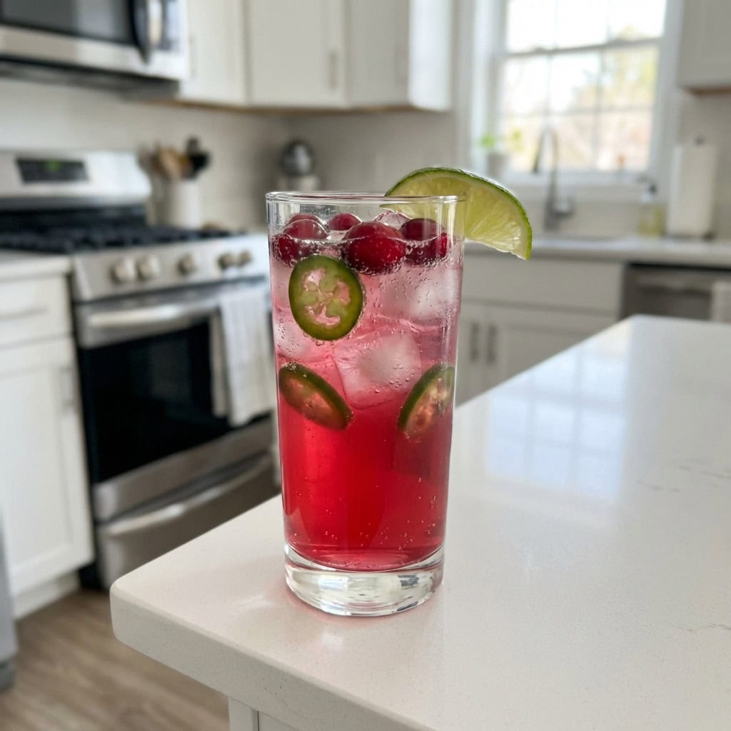 Cranberry Jalapeno Tequila Collins Cocktail Recipe