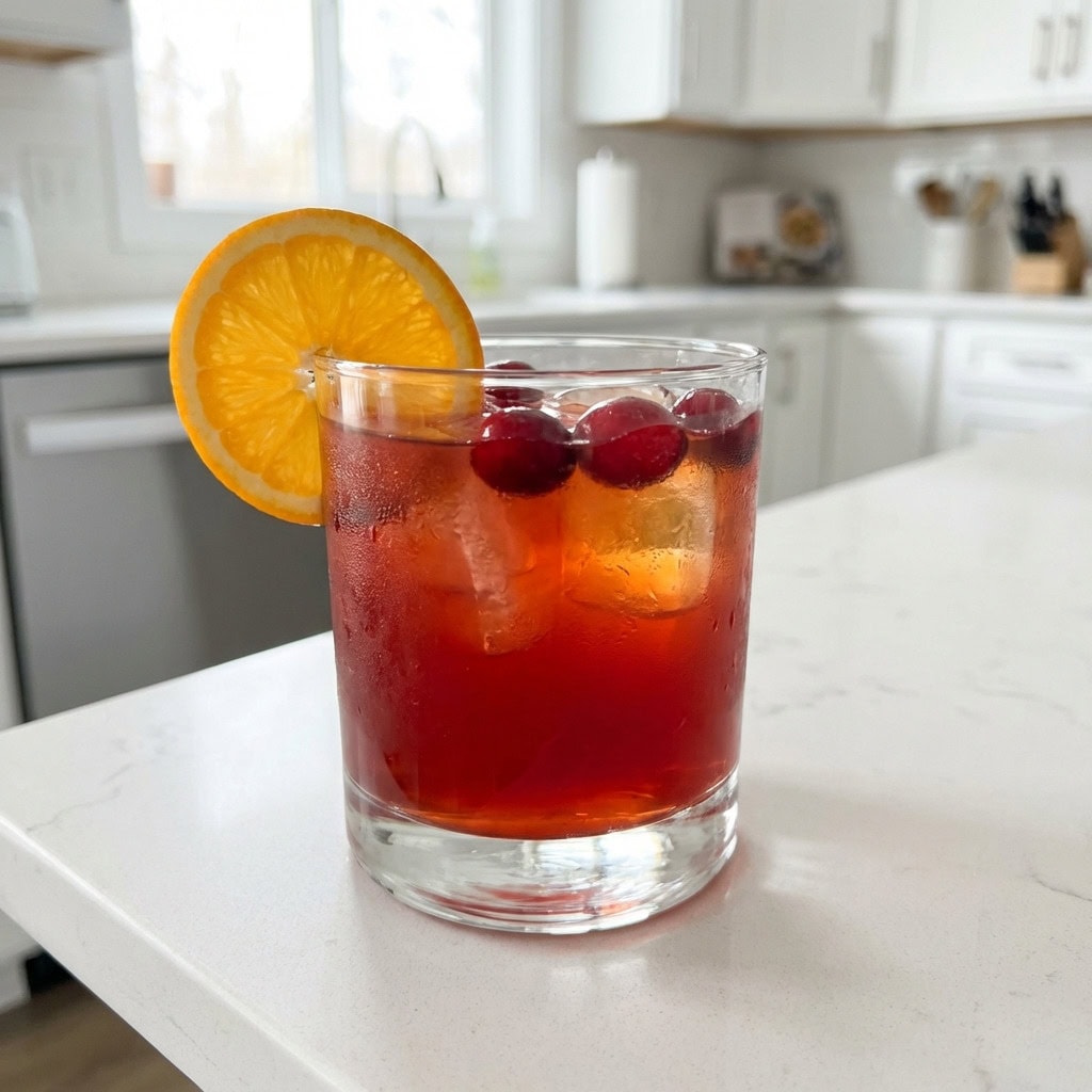 Cranberry Orange Bourbon Punch Cocktail Recipe