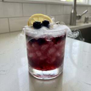 Dry Ice Blackberry Bramble Cocktail Recipe
