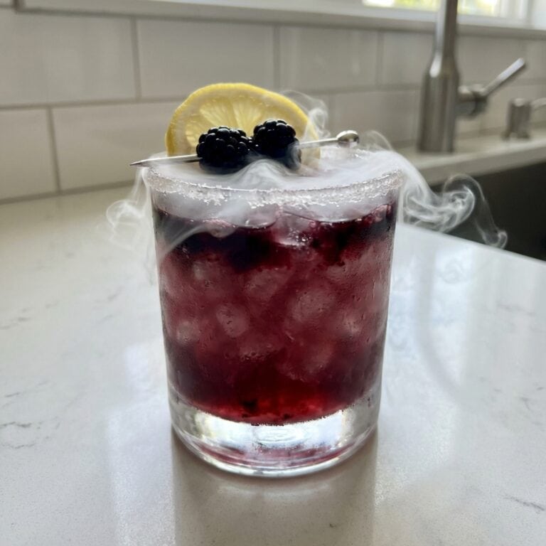 Dry Ice Blackberry Bramble Cocktail Recipe