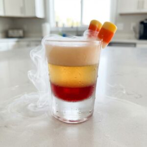 Dry Ice Candy Corn Shot Cocktail Recipe