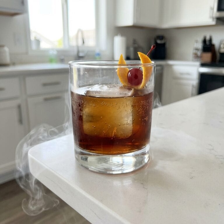 Dry Ice Cherry Cola Old Fashioned Cocktail Recipe