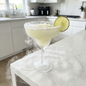 Dry Ice Fog Margarita with Lime and Tequila Cocktail Recipe