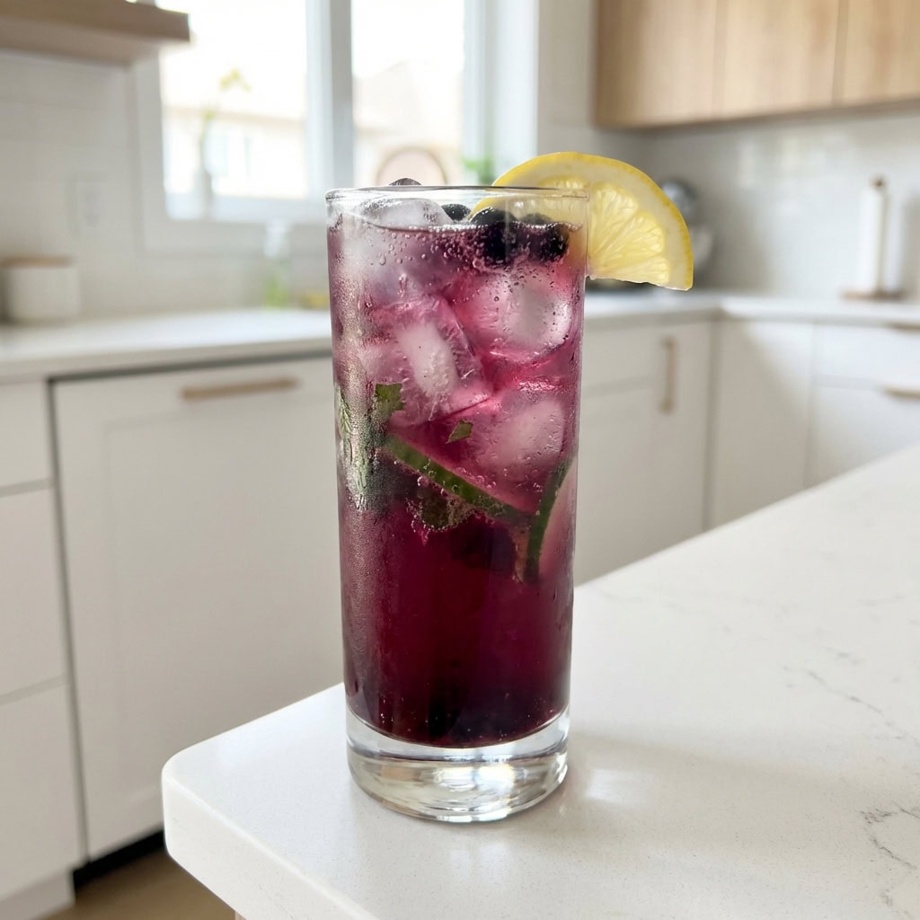 Elderflower Blackcurrant Cooler Mocktail Recipe