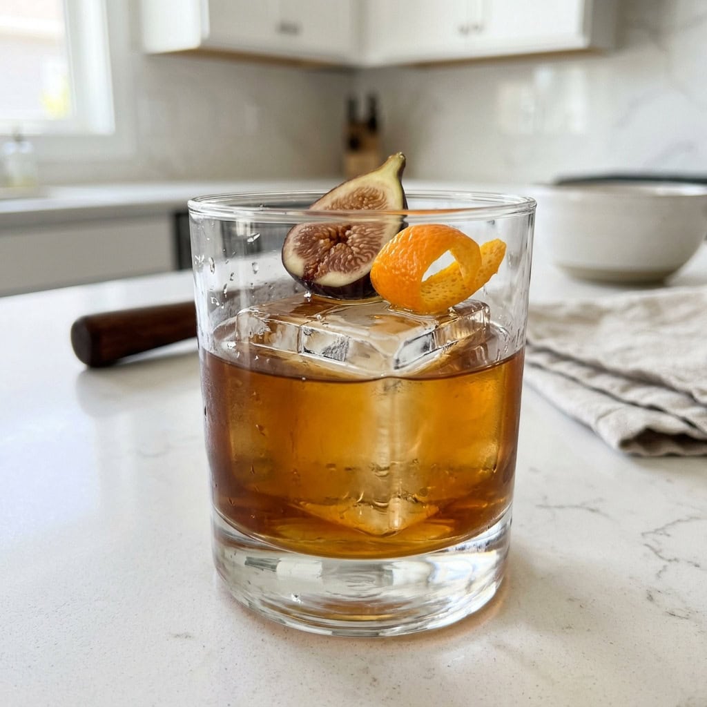 Fig and Bourbon Old Fashioned Cocktail Recipe