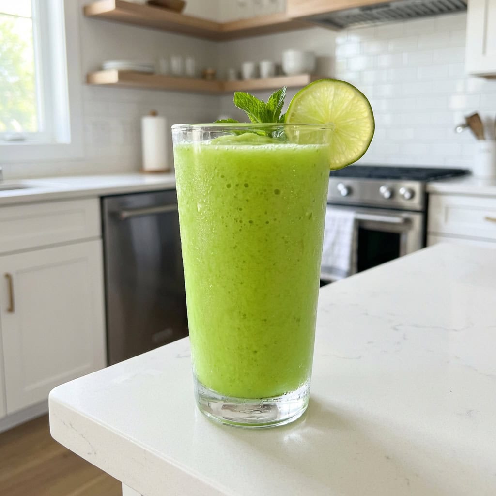 Ghost Glow Green Smoothie Mocktail Recipe