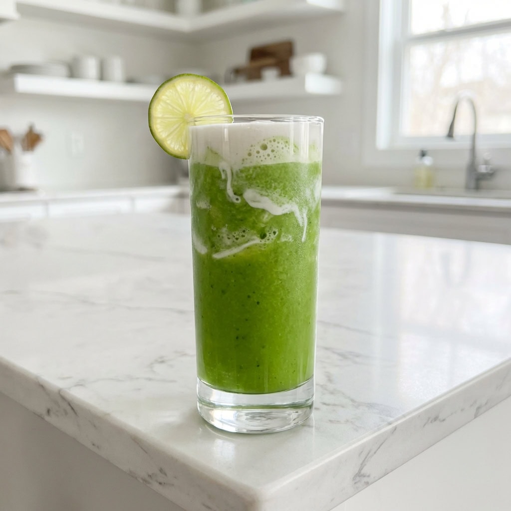 Ghostly Green Smoothie Mocktail Recipe
