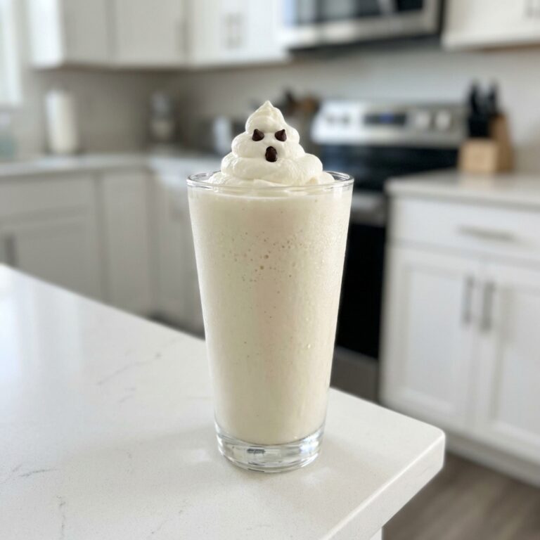 Ghostly Vanilla Milkshake Mocktail Recipe
