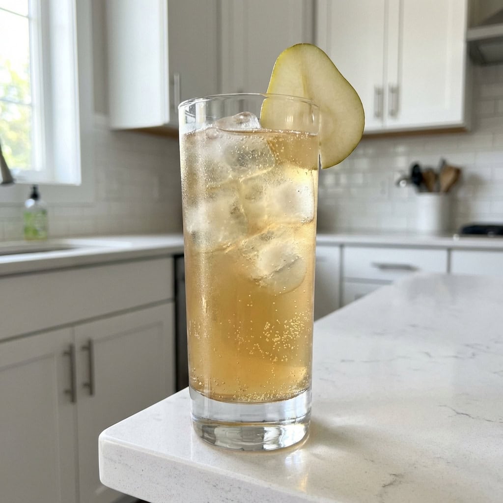 Ginger Pear Tequila Highball Cocktail Recipe