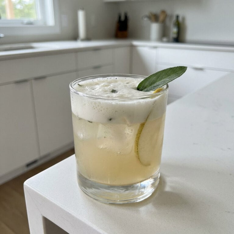 Pear and Sage Fizz Cocktail Recipe