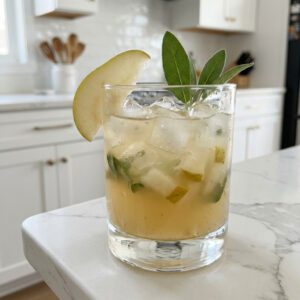 Pear and Sage Tequila Smash Cocktail Recipe