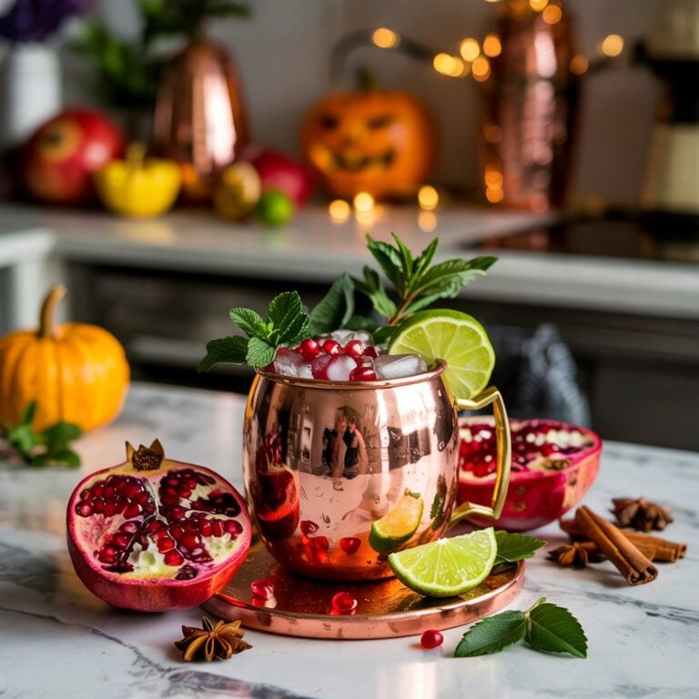 Pomegranate Moscow Mule Punch Cocktail Recipe