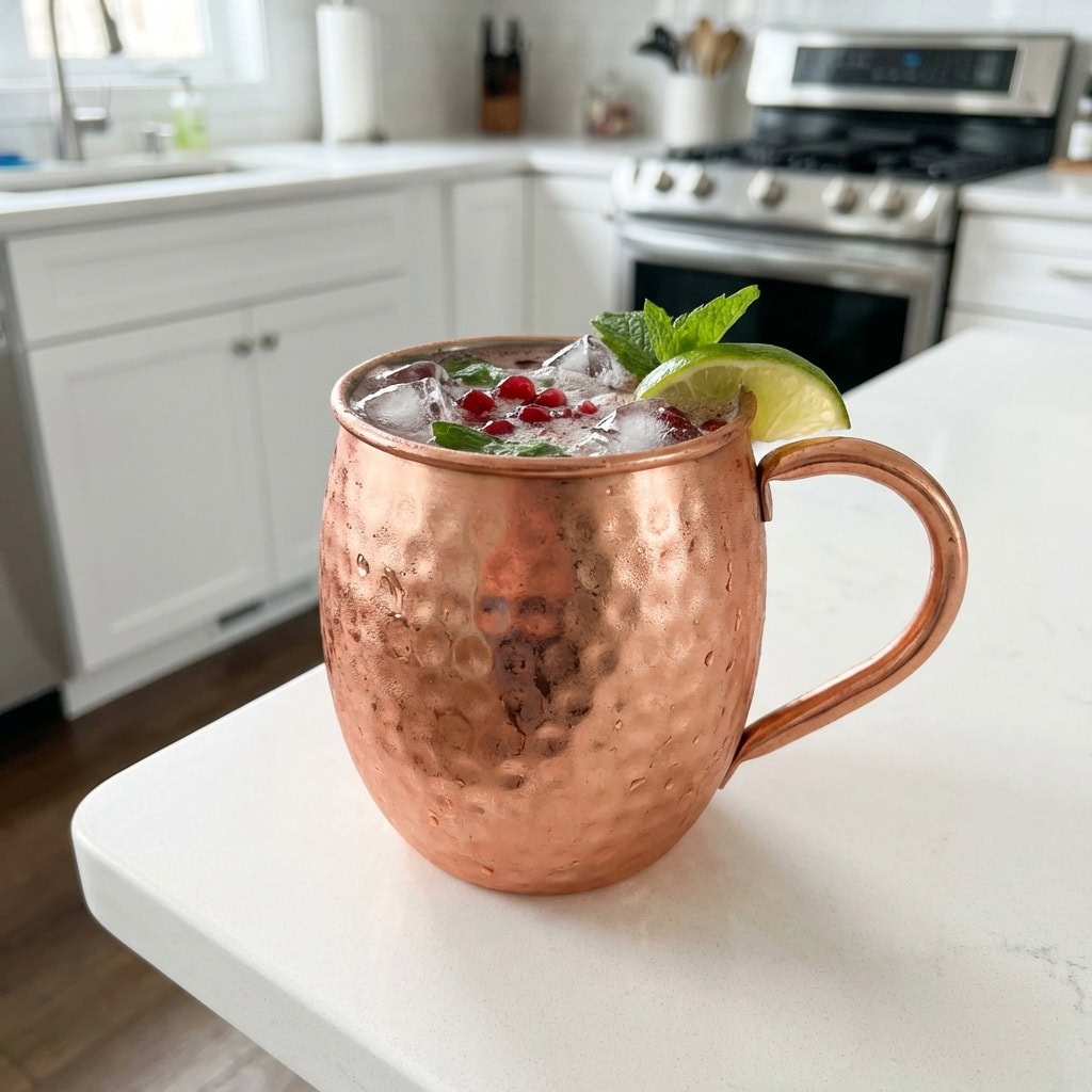 Pomegranate Moscow Mule Punch Cocktail Recipe