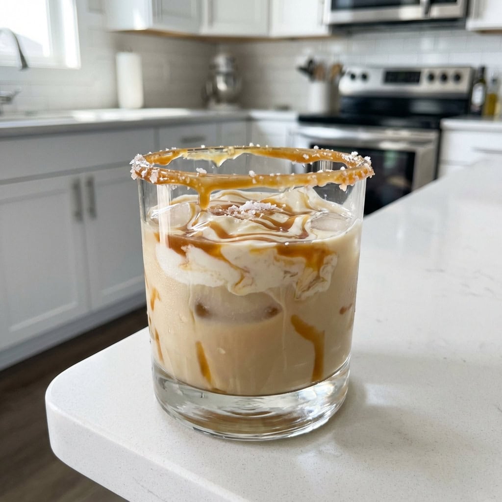 Salted Caramel Vodka White Russian Cocktail Recipe
