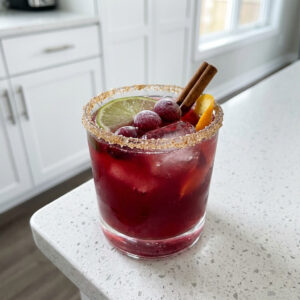 Spiced Cranberry Tequila Margarita Cocktail Recipe