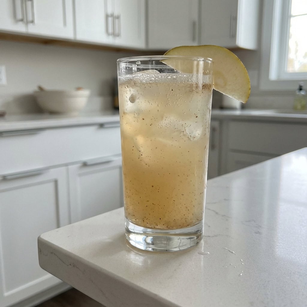 Spiced Pear Gin Fizz Cocktail Recipe