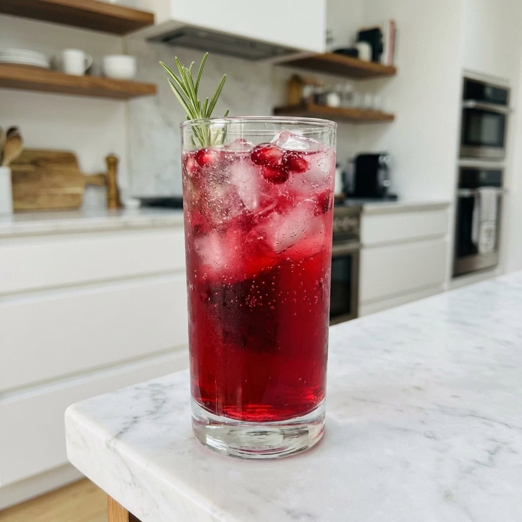 Spiced Pomegranate Vodka Spritz Cocktail Recipe
