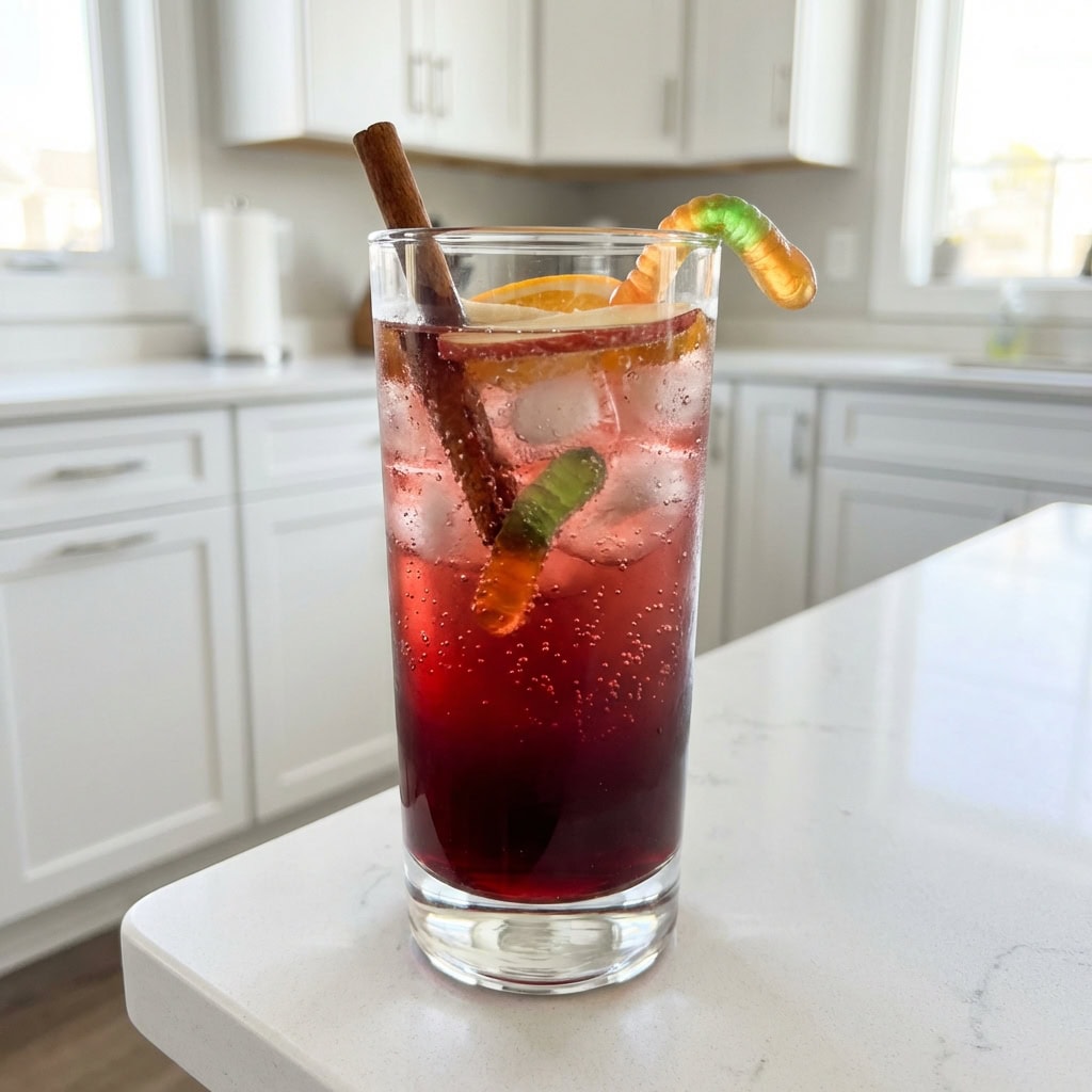 Spooky Cranberry Apple Punch Mocktail Recipe