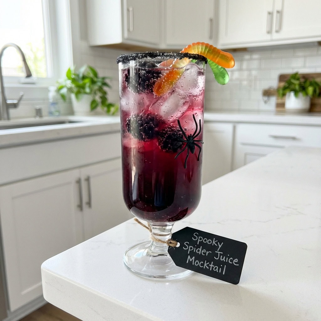 Spooky Spider Juice Mocktail Recipe