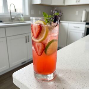 Spooky Strawberry Lemonade Mocktail Recipe