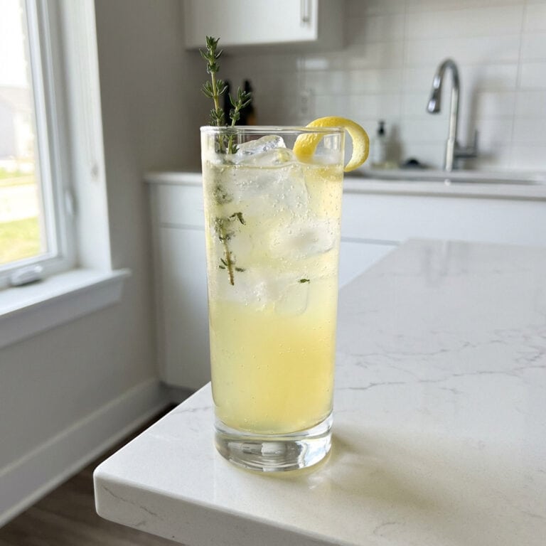 Thyme and Citrus Gin Collins Cocktail Recipe