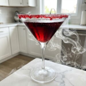 Vampire’s Kiss Cocktail with Dry Ice Cocktail Recipe