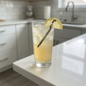 Vanilla Bean Gin Fizz Cocktail Recipe